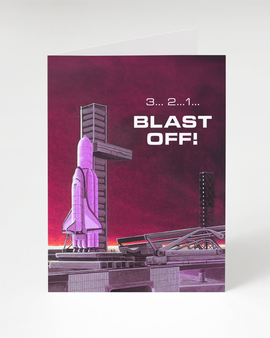 Blast Off Greeting Card