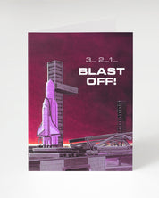 Blast Off Greeting Card