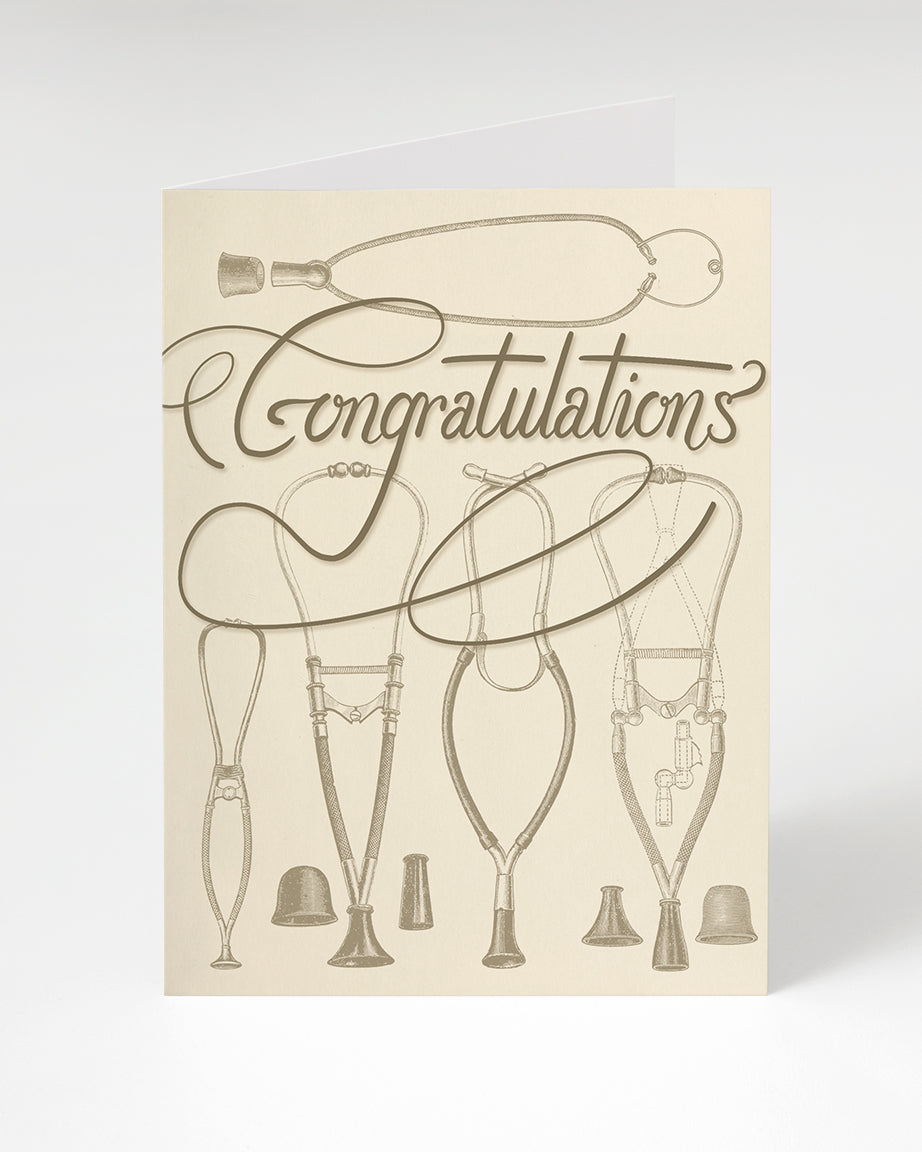 Stethoscope Congratulations Greeting Card
