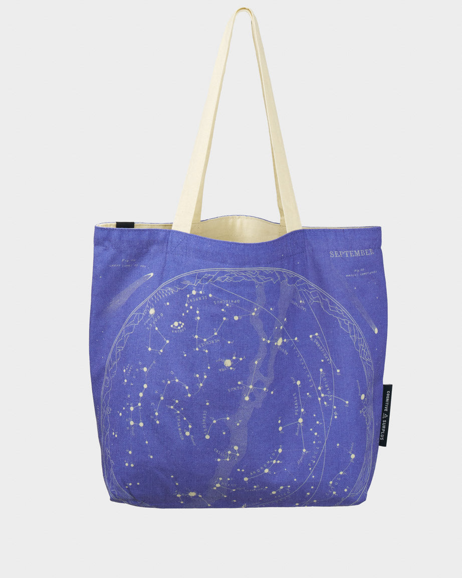 Star Chart Canvas Tote Bag