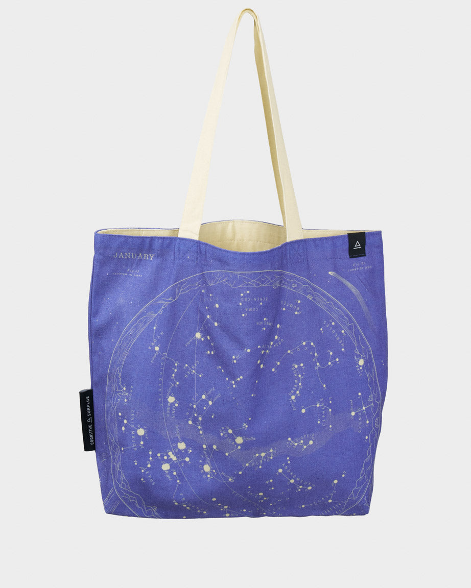 Star Chart Canvas Tote Bag