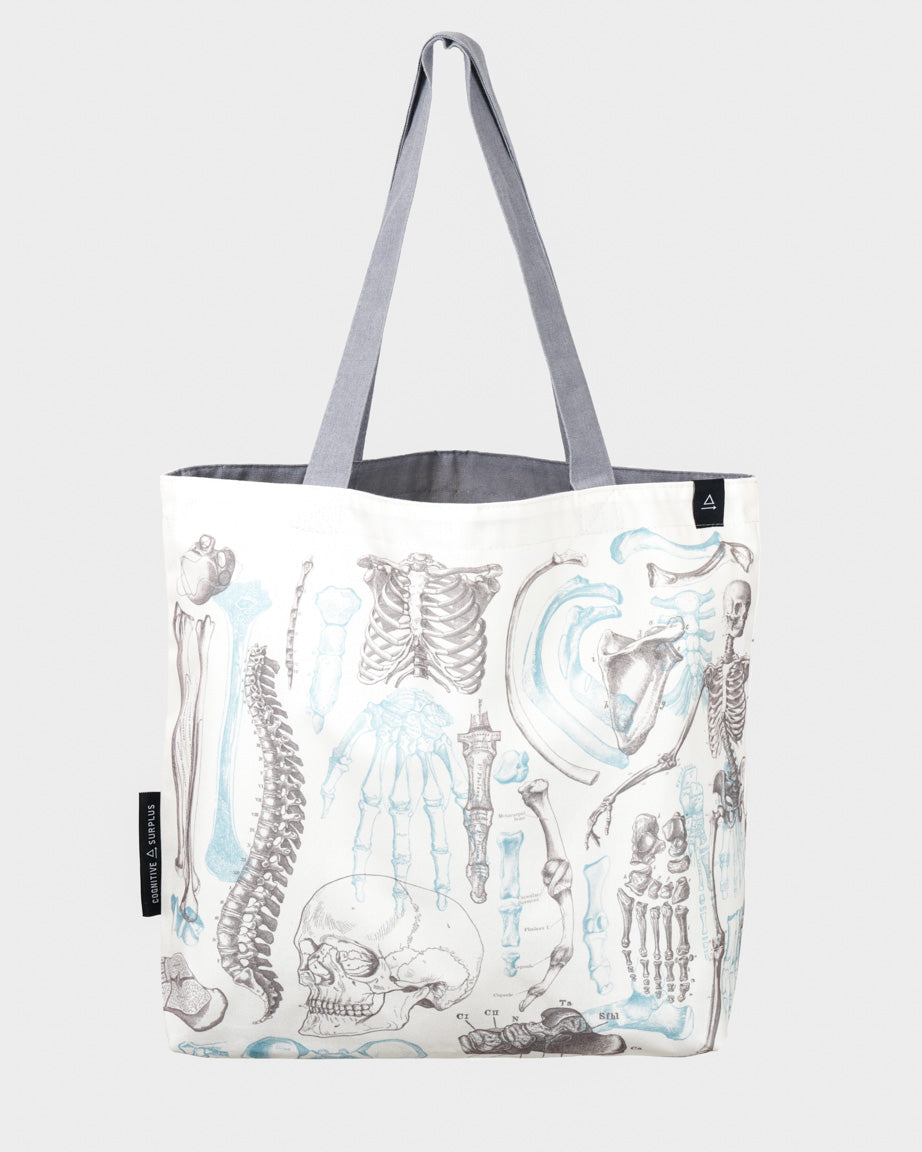 Skeleton Canvas Tote Bag