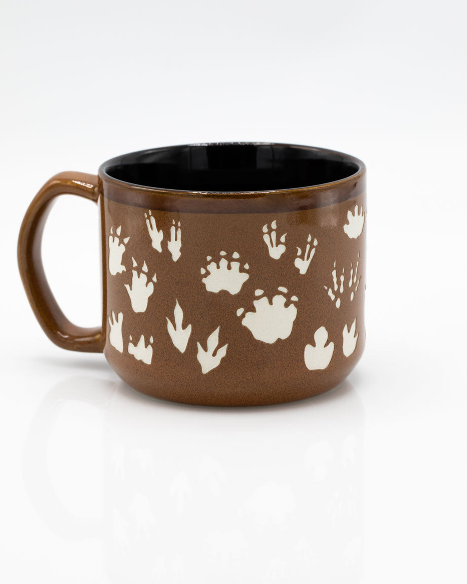 Dinosaur Footprints Hand Carved 430 mL Ceramic Mug