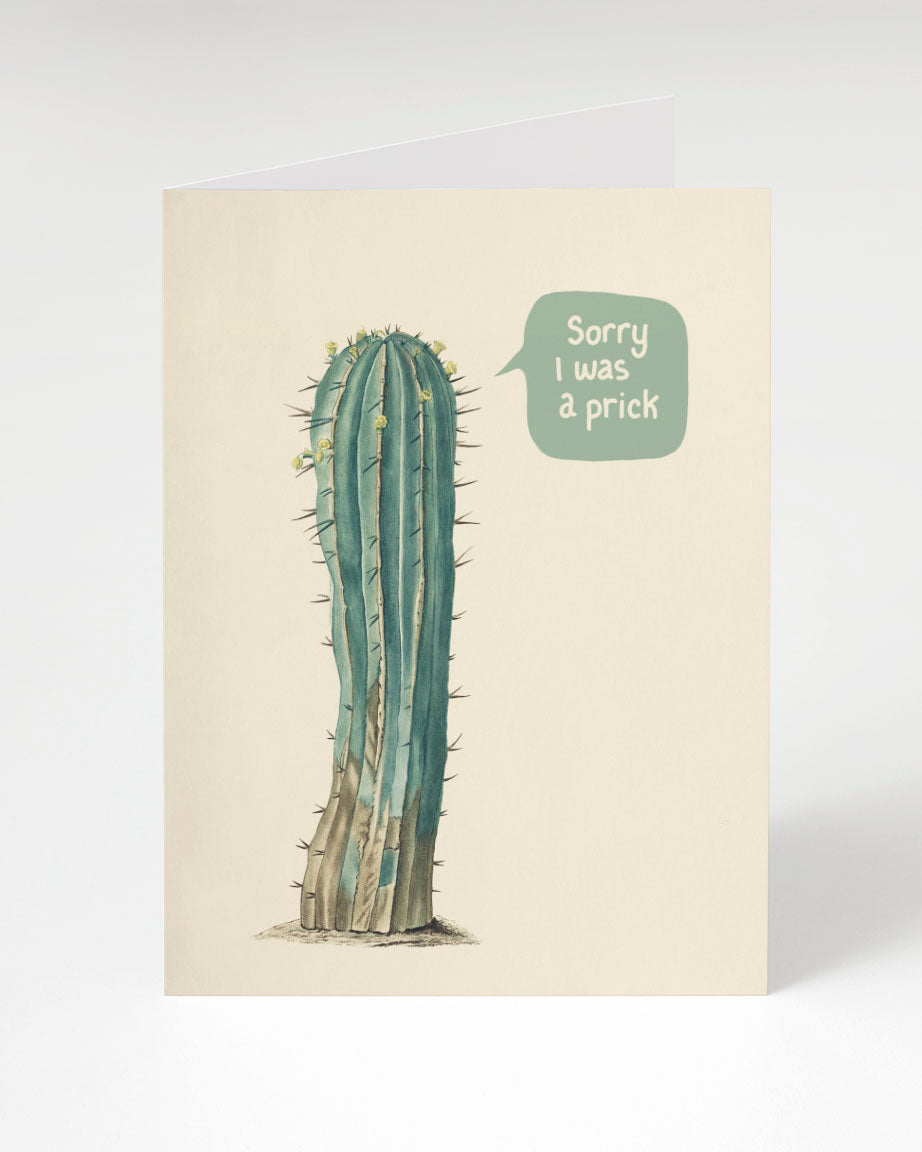 Sorry I Was A Prick: Cactus Apology Card – Cognitive Surplus Global