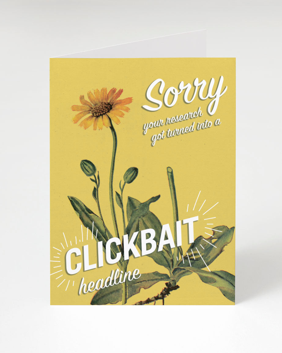 Clickbait Headline Greeting Card