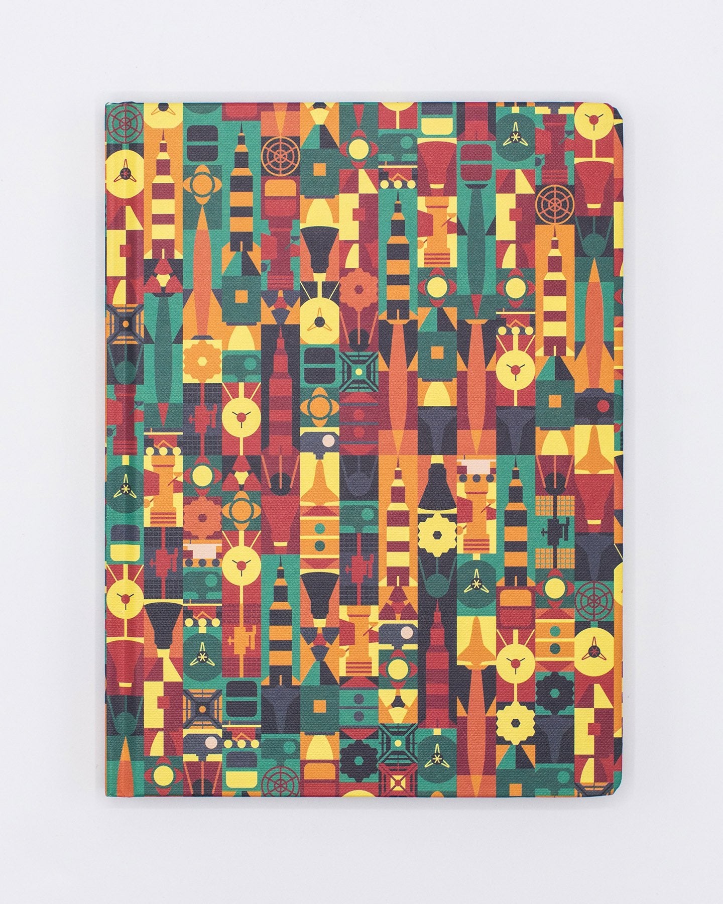 Retro Rockets Hardcover Notebook - Dot Grid
