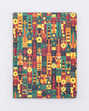 Retro Rockets Hardcover Notebook - Dot Grid