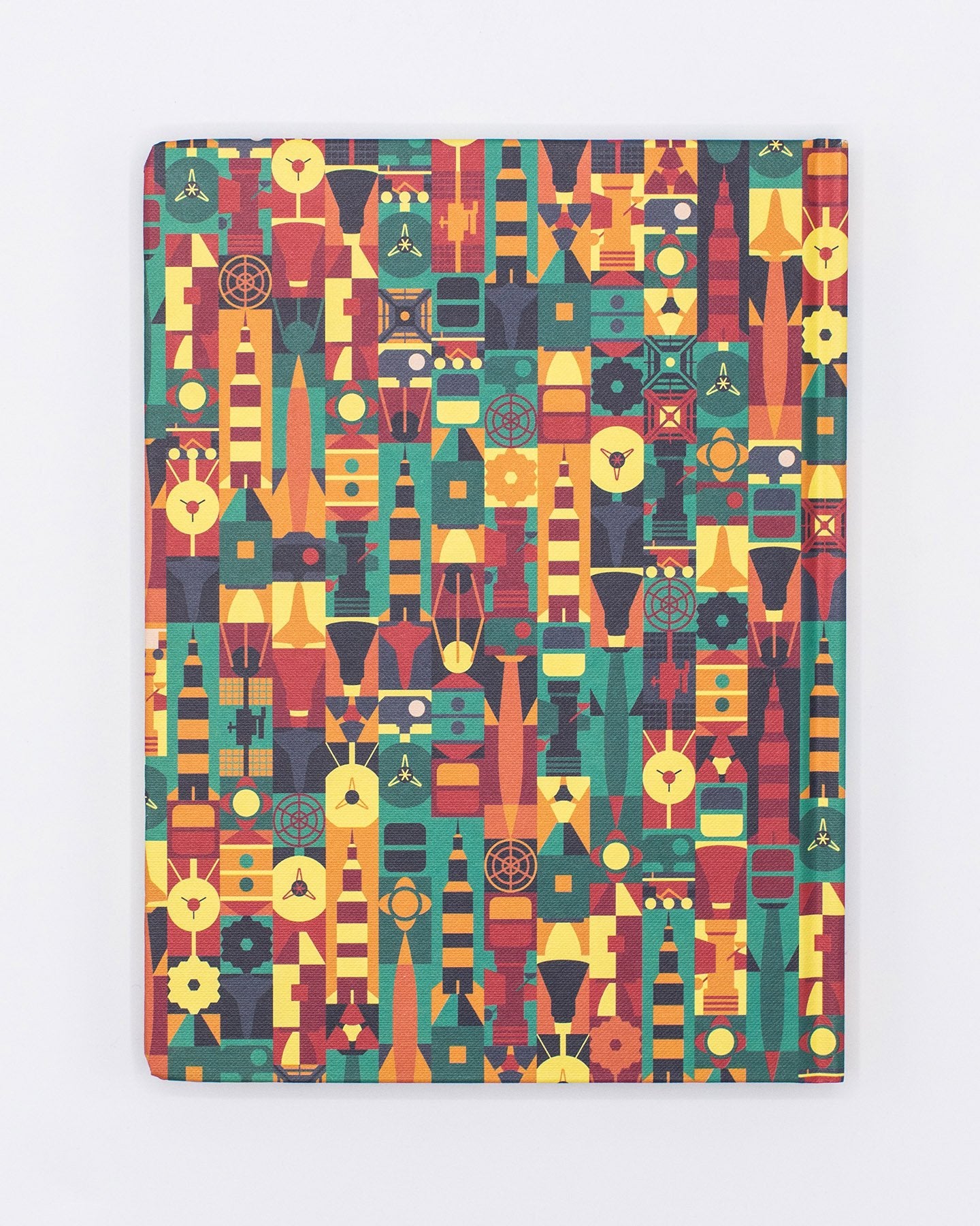 Retro Rockets Hardcover Notebook - Dot Grid