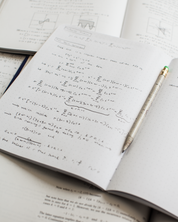 Notes inside the Plants & Fungi softcover dot grid notebook by Cognitive Surplus, 100% recycled paper