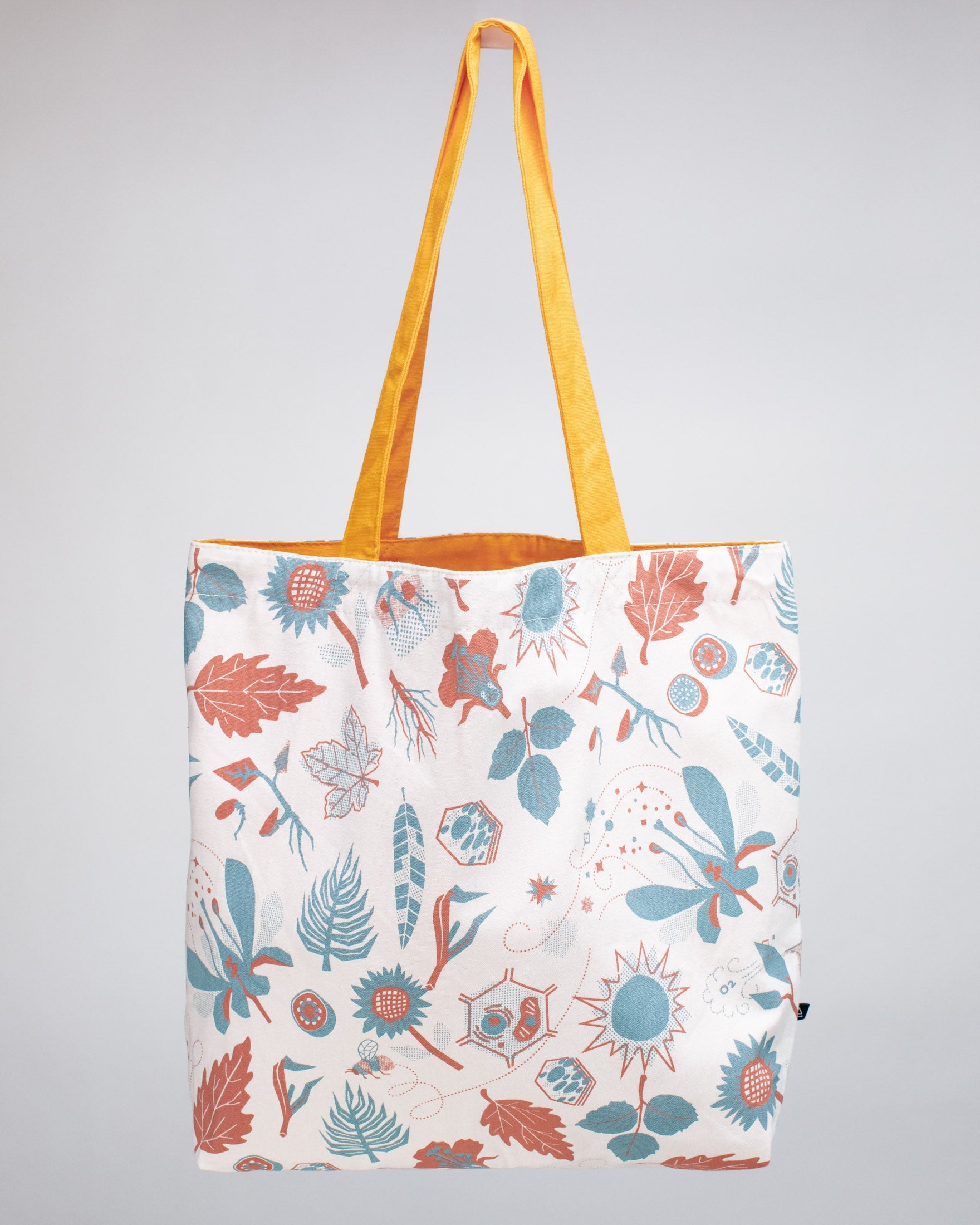 Retro Botany Canvas Tote Bag