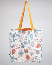 Retro Botany Canvas Tote Bag