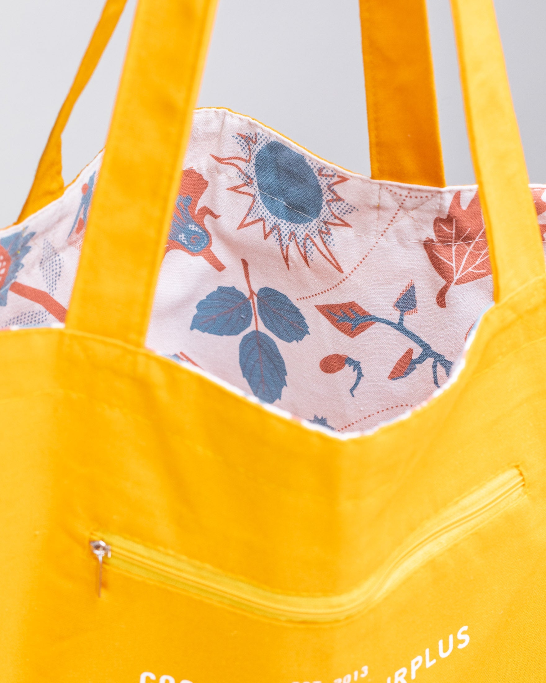Retro Botany Canvas Tote Bag