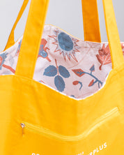 Retro Botany Canvas Tote Bag