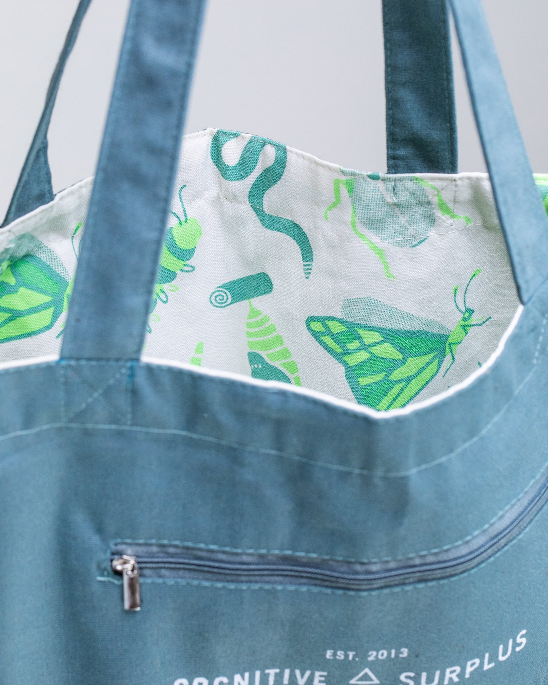 Retro Insects Canvas Tote Bag