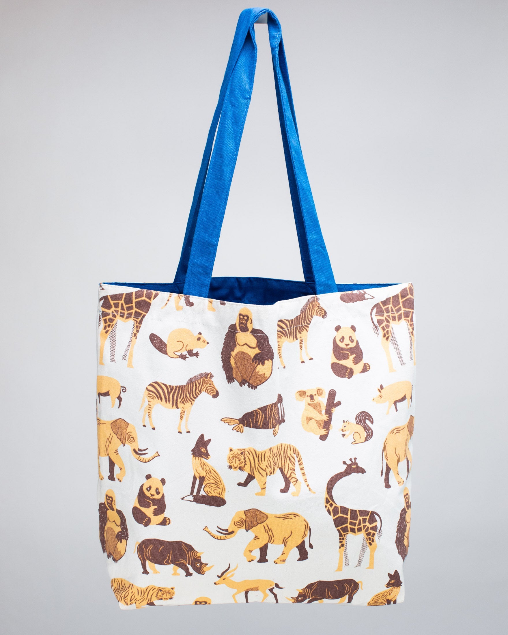 Retro Mammals Canvas Tote Bag