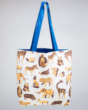 Retro Mammals Canvas Tote Bag