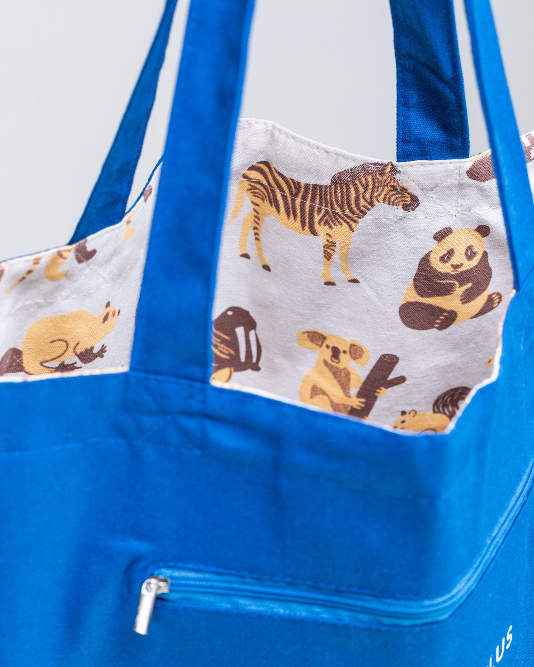 Retro Mammals Canvas Tote Bag