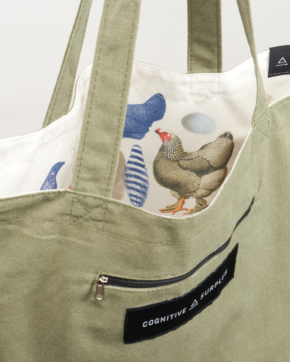 Chickens & Eggs Canvas Tote Bag