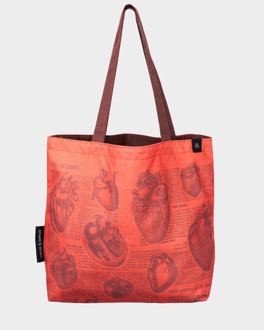Heart Anatomy Canvas Tote Bag