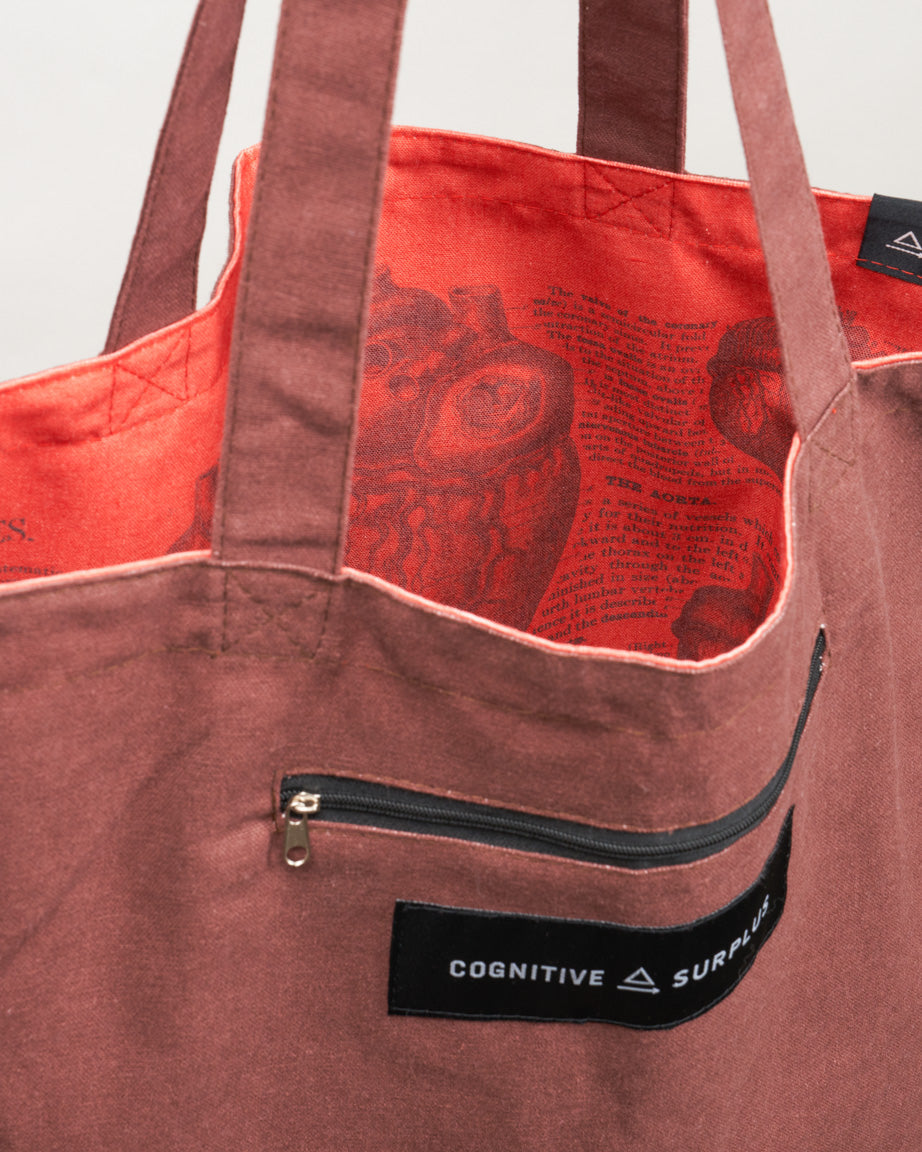 Heart Anatomy Canvas Tote Bag