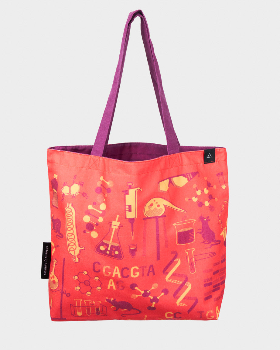Retro Science Lab Canvas Tote Bag