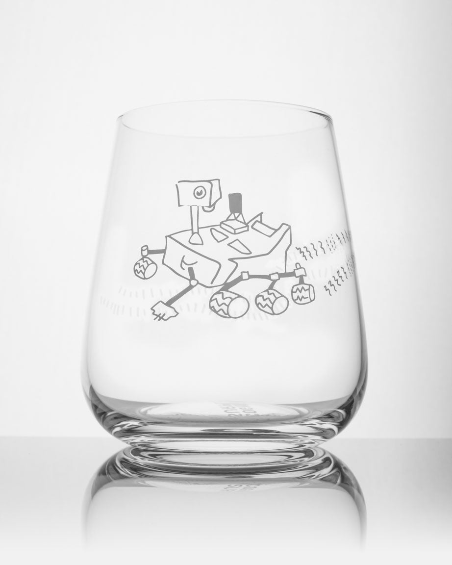 Mars Rover Perseverance Wine Glass