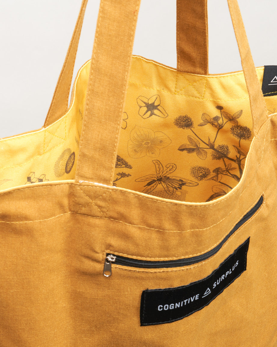 Sac fourre-tout à bandoulière en toile Honey Bee