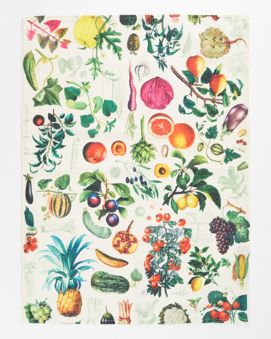 Fruit & Vegetables Tea Towel