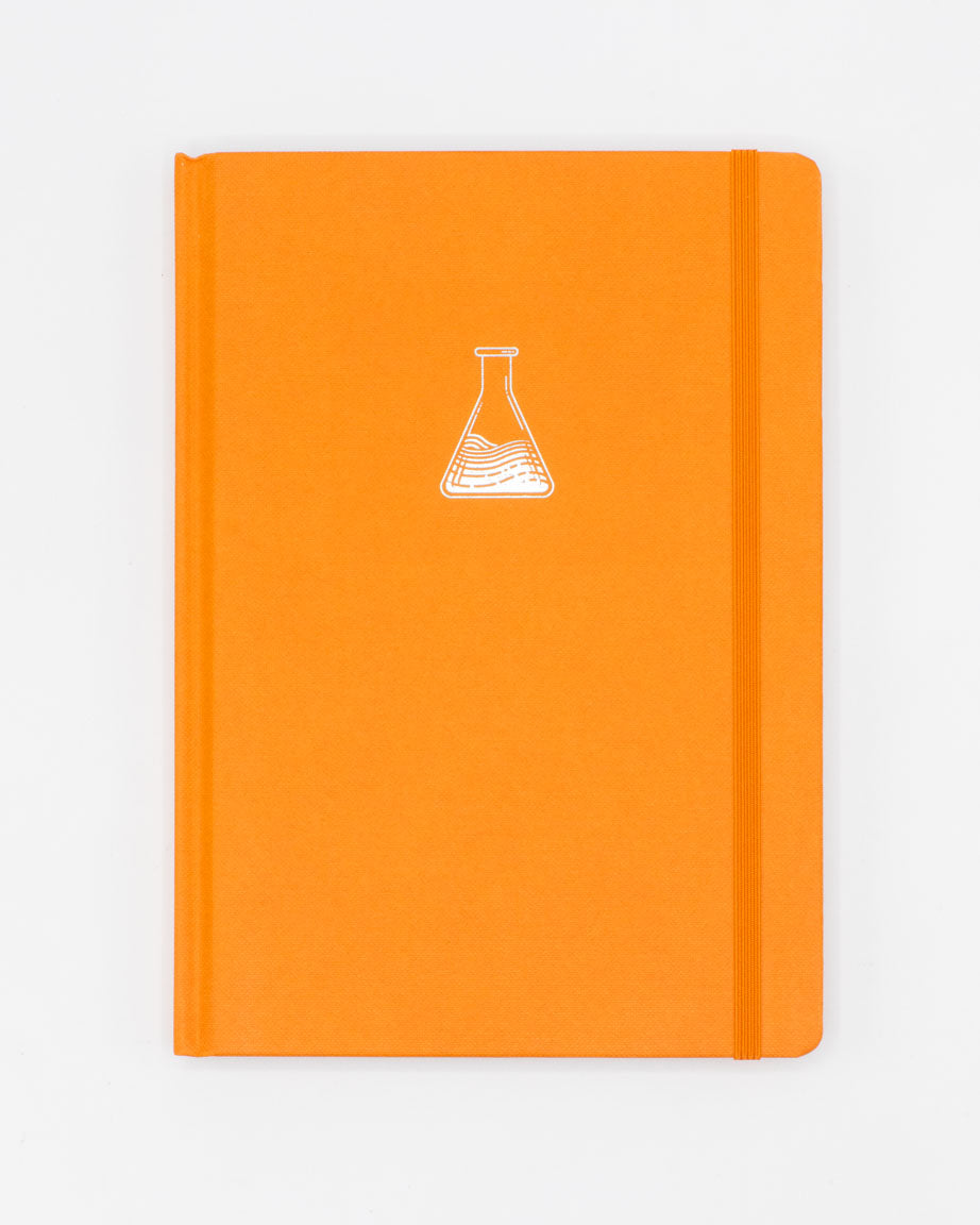 An Chemistry A5 Hardcover Notebook - Dotted Lines with a flask on it by Cognitive Surplus.