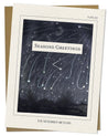 Astronomical Plate: November Meteors Seasons Greetings Card Cognitive Surplus