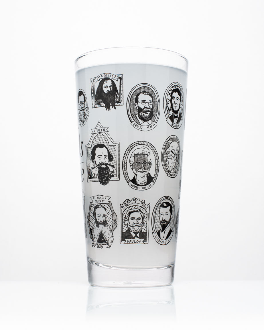 Great Beards of Science Beer Glass