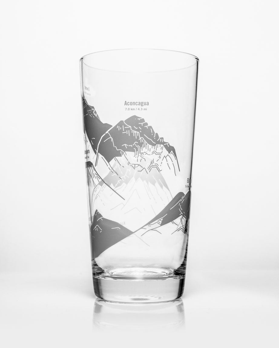 Mountain Peaks of the World Beer Glass