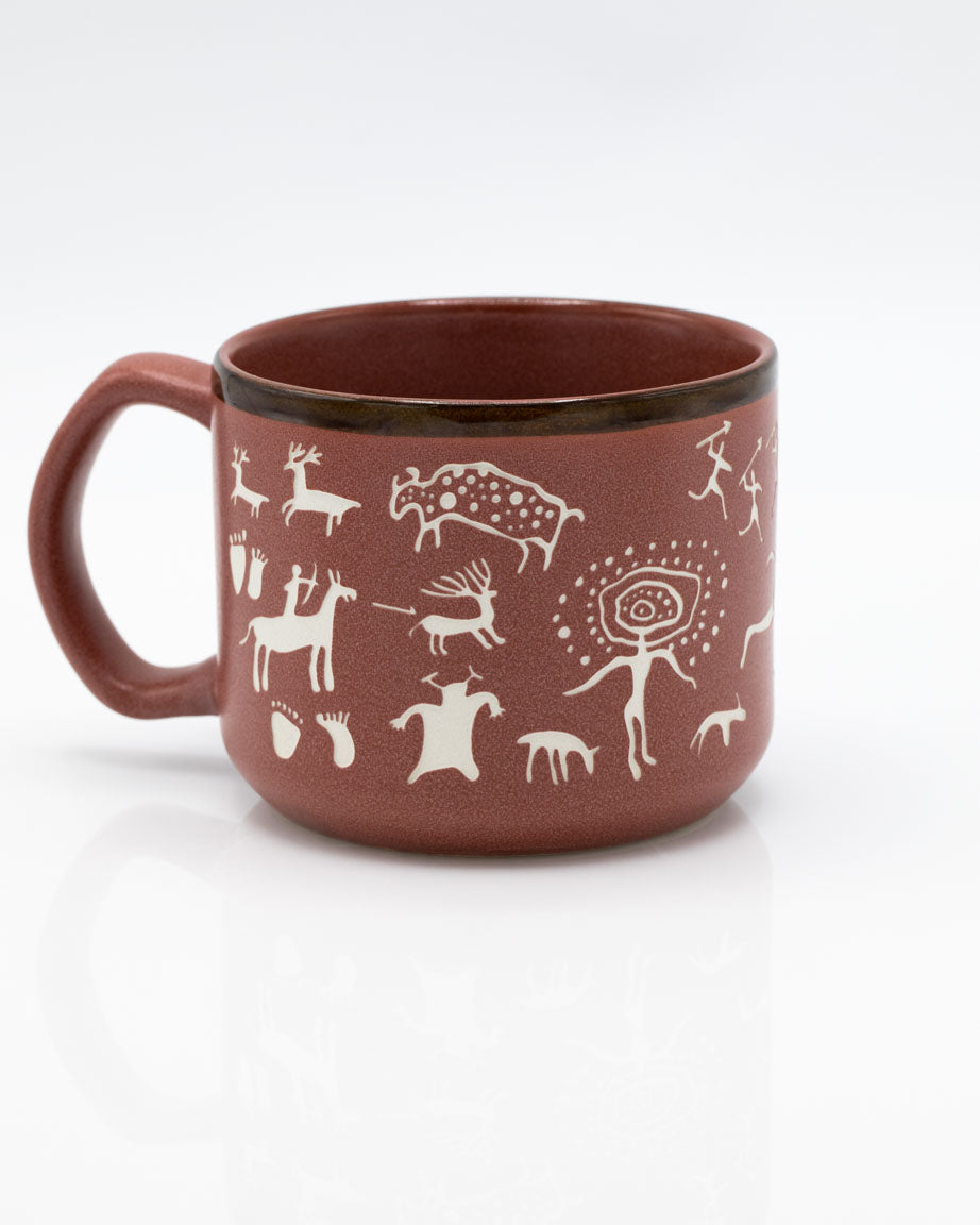 Cave Paintings Hand Carved 450 mL Ceramic Mug