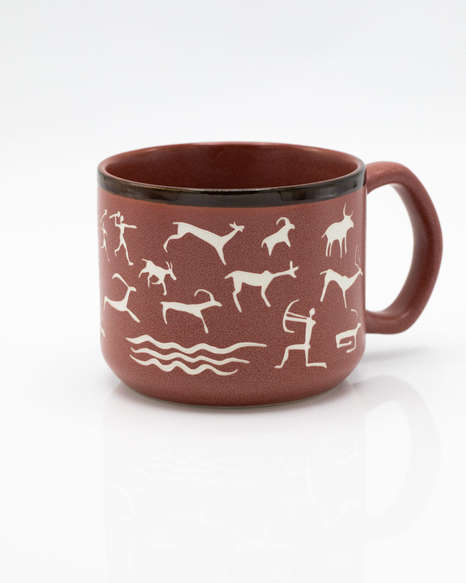 Cave Paintings Hand Carved 450 mL Ceramic Mug