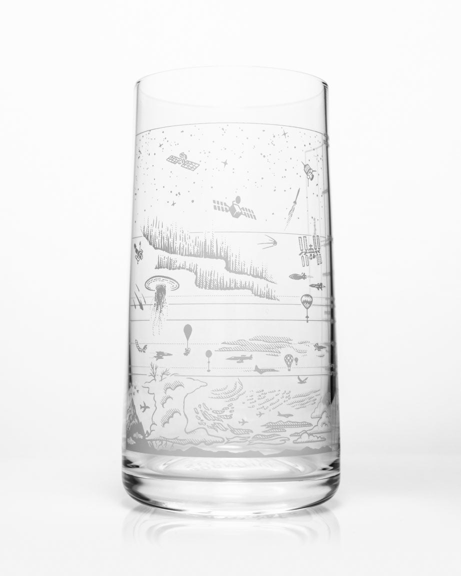 Above the Earth Drinking Glass