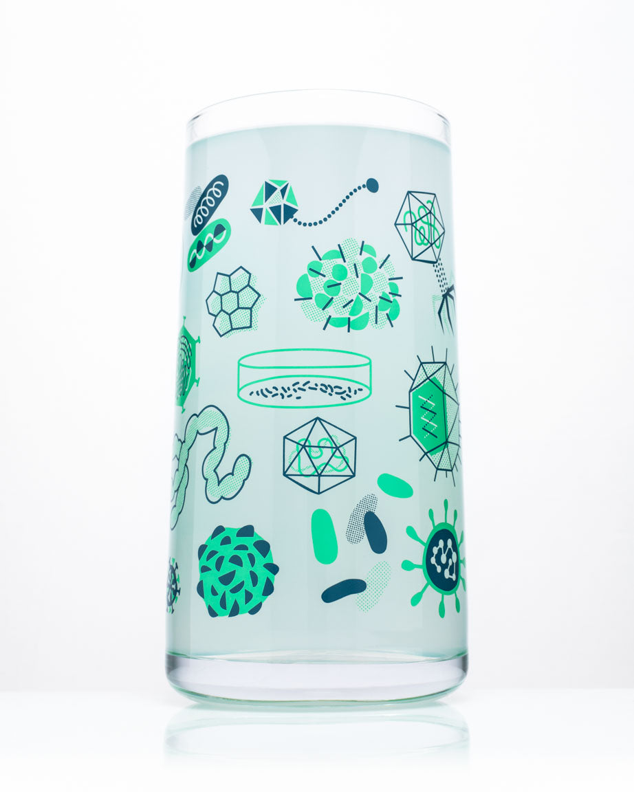 Retro Microbiology Drinking Glass