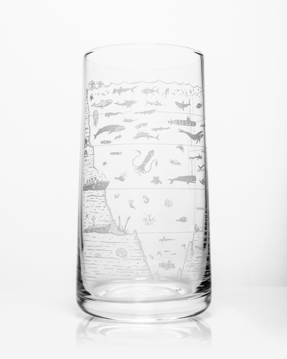 Beneath the Waves Drinking Glass