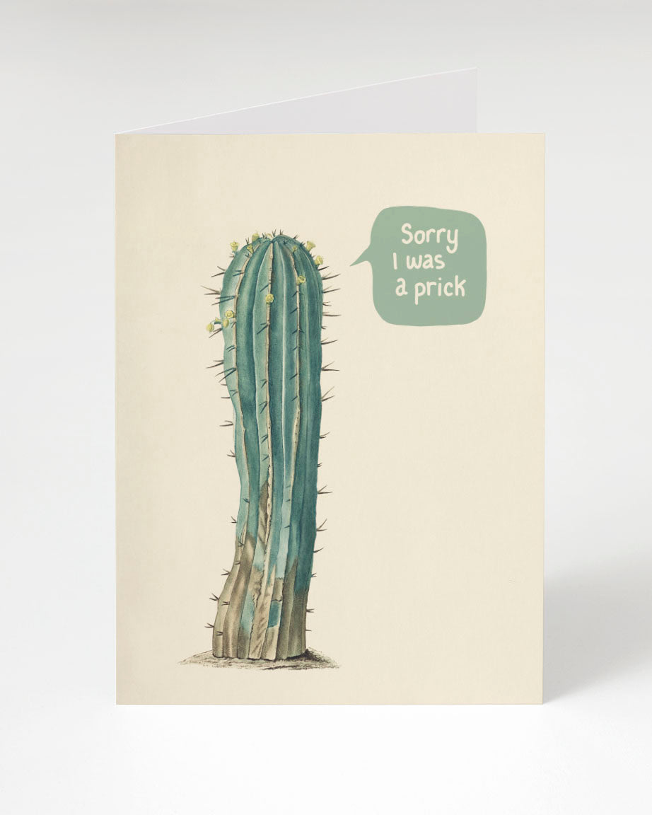 Sorry I Was A Prick: Cactus Apology Card