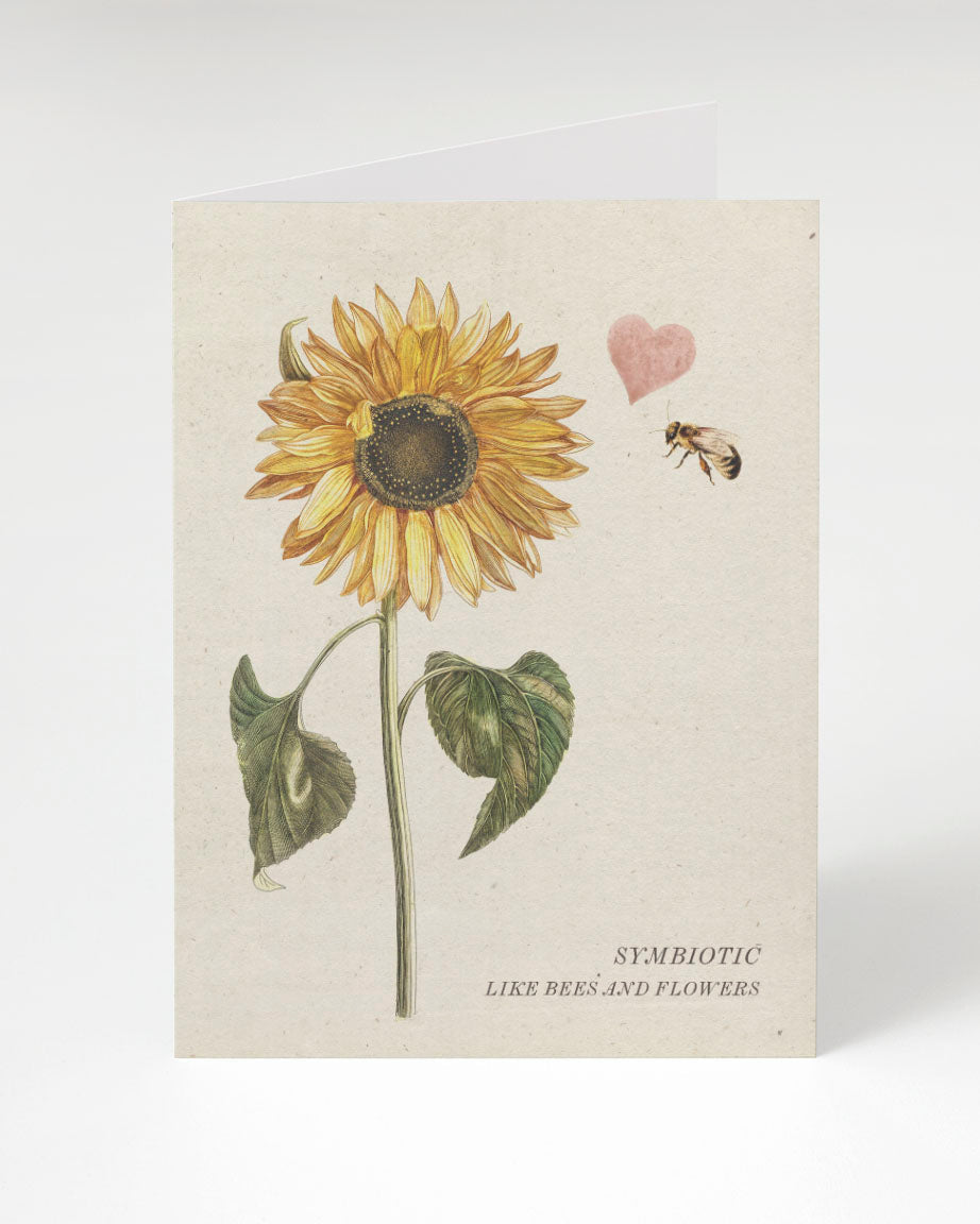 Symbiotic Like Bees & Flowers Card