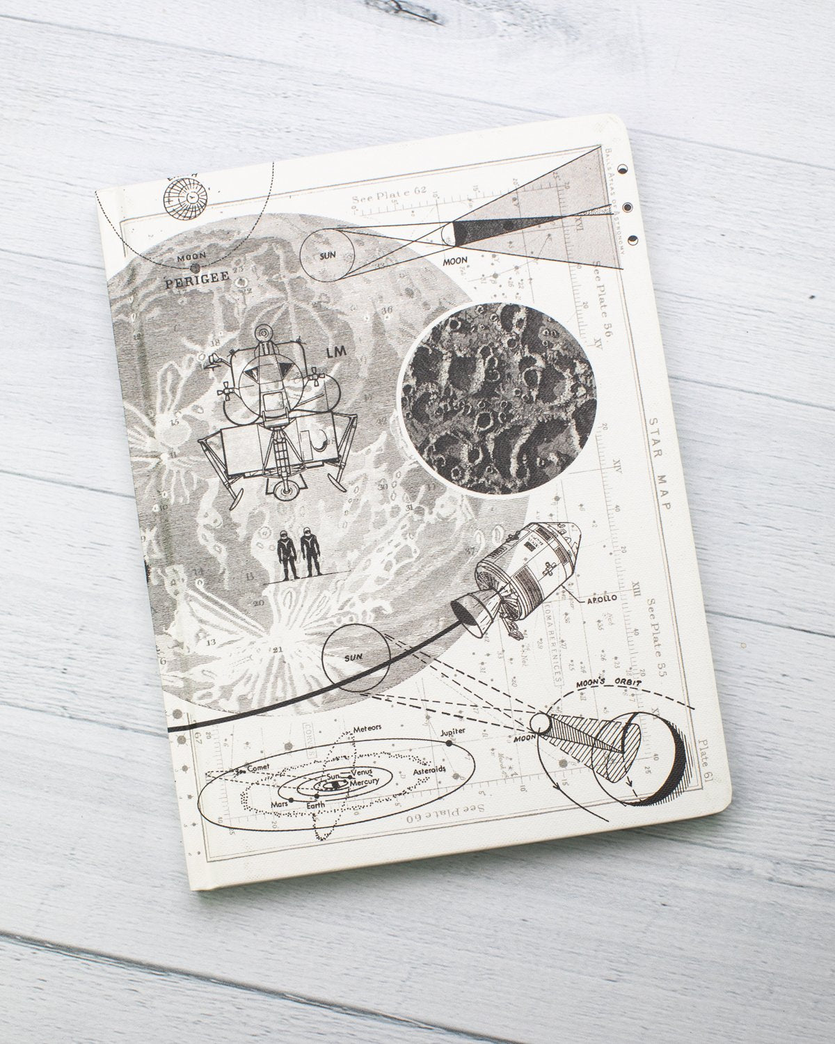 Moon Landing Hardcover Notebook - Dot Grid