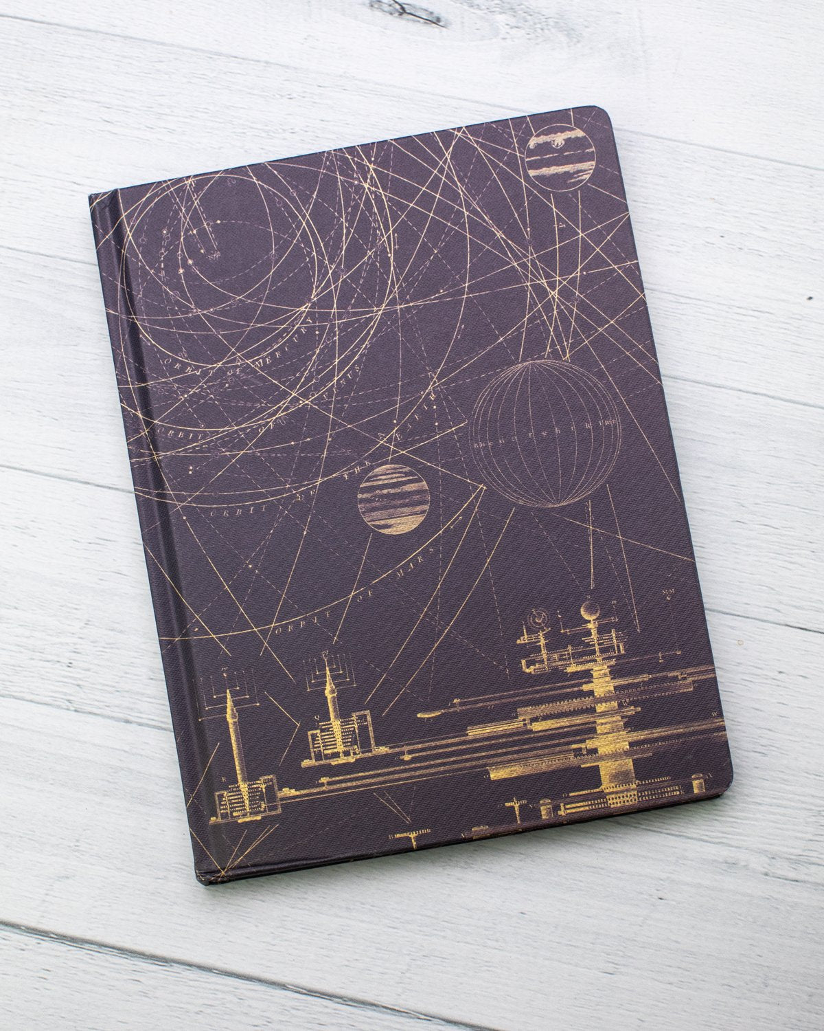 Planetary Motion Hardcover Notebook - Lined/Grid