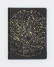 Astronomy Star Chart Hardcover Notebook - Lined/Grid