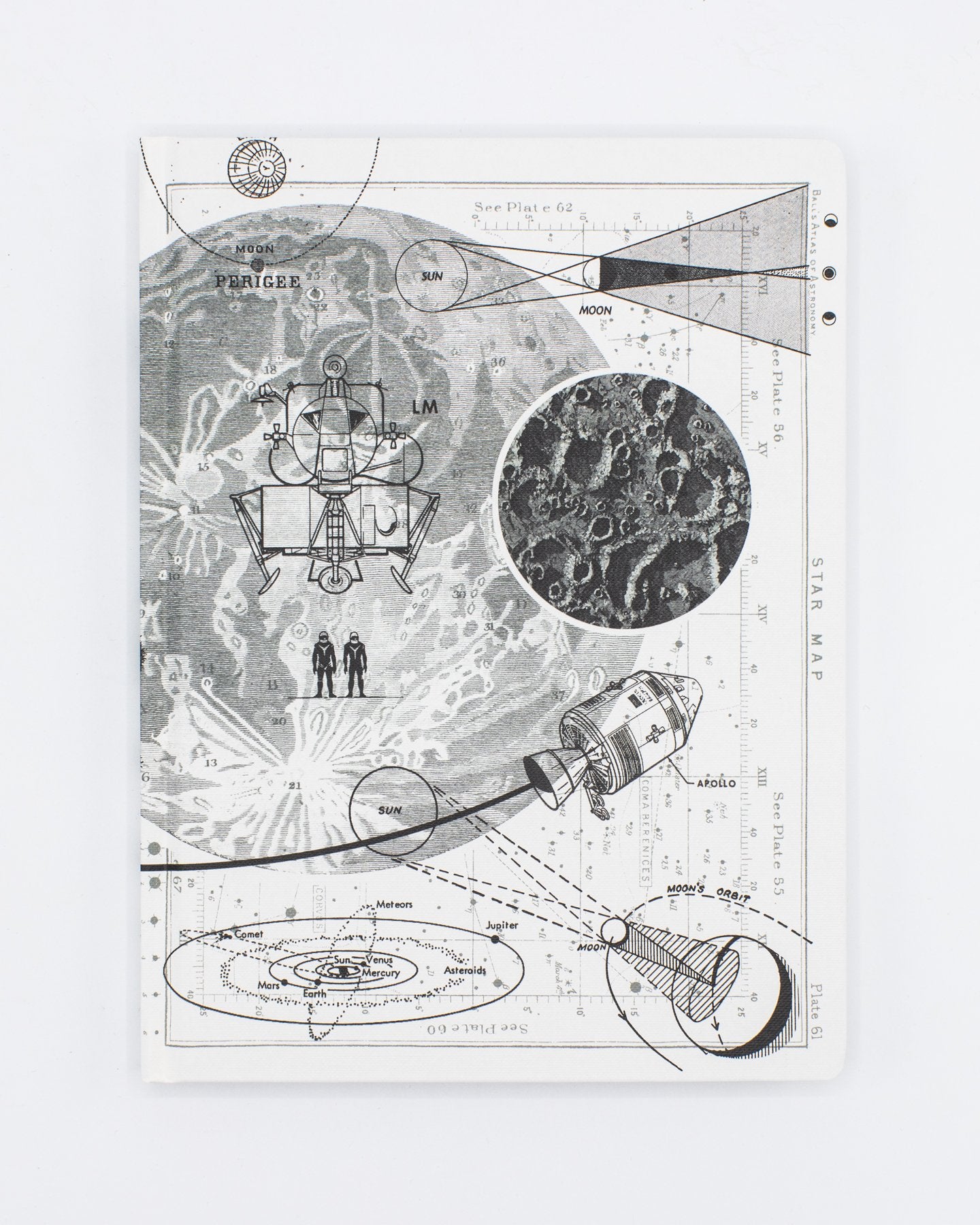 Moon Landing Hardcover Notebook - Dot Grid