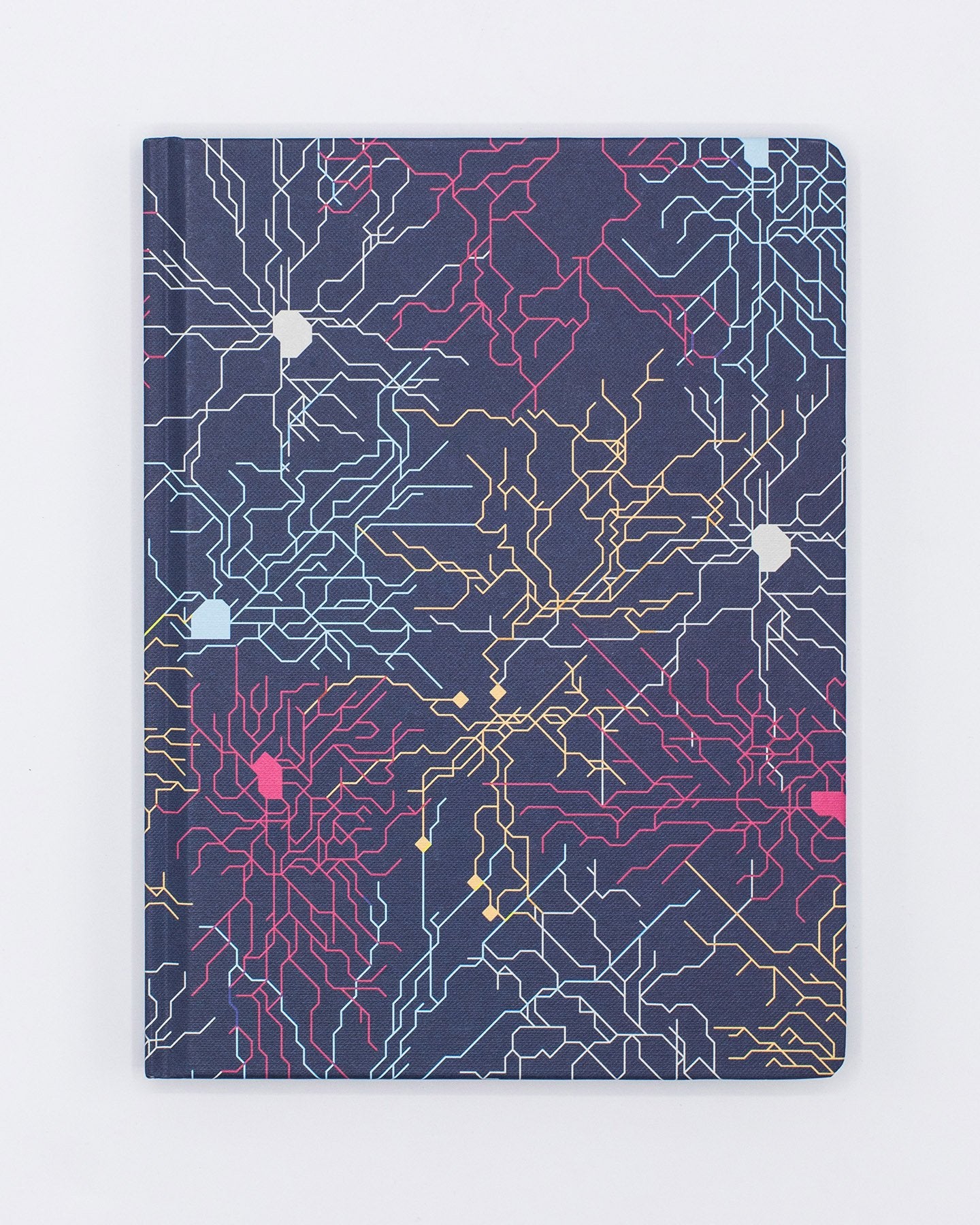 Neural Circuit Hardcover Notebook - Lined/Grid