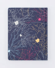 Neural Circuit Hardcover Notebook - Lined/Grid