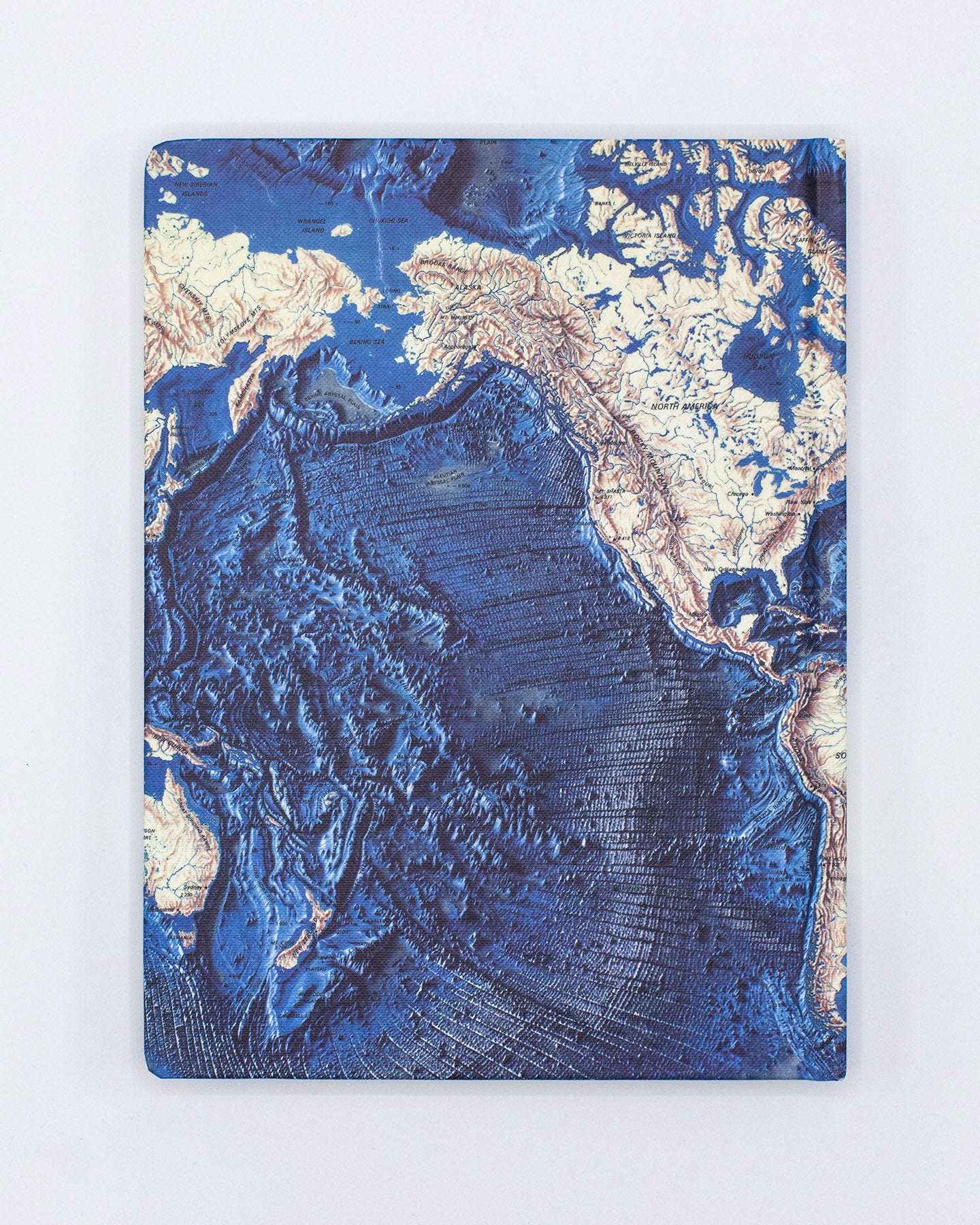 Ocean Terrain Map Hardcover Notebook - Dot Grid
