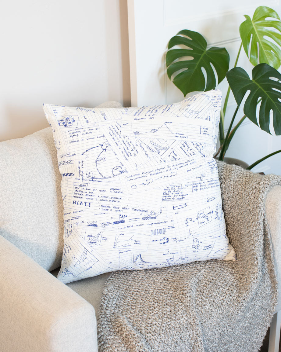Lab Notes Pillow Cover