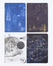 Pack de 4 carnets de poche Space Science