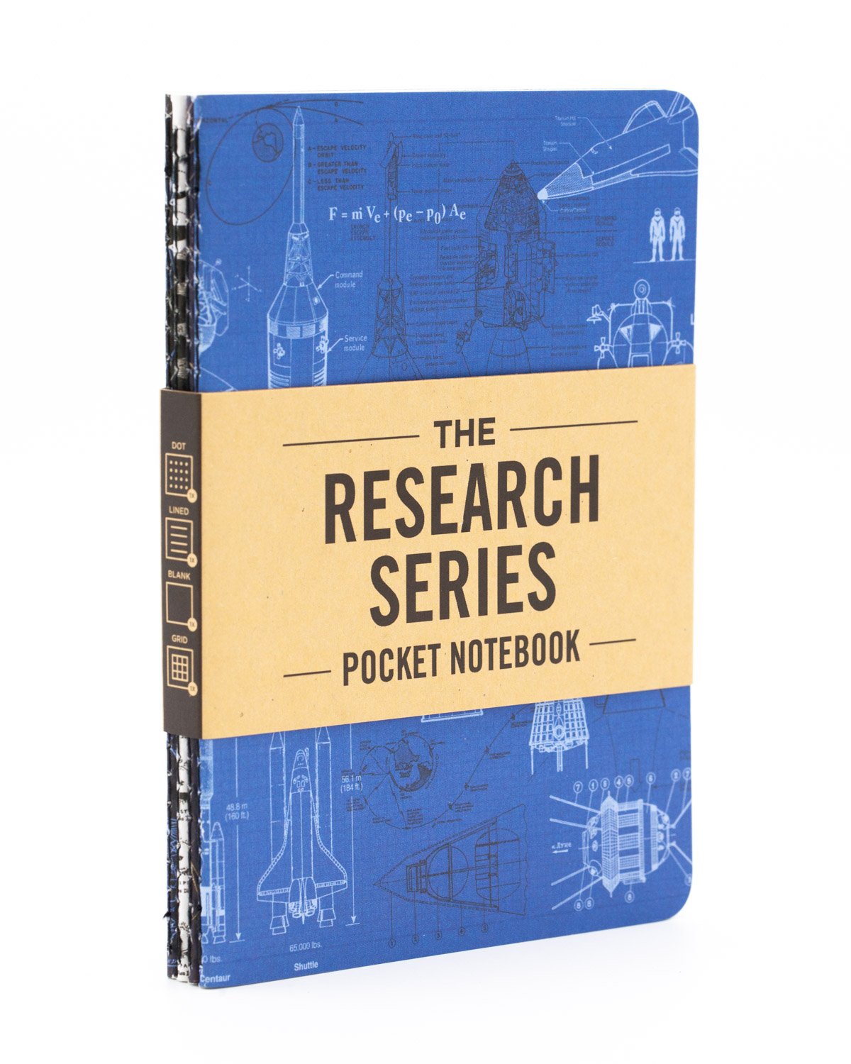 Space Science research 4 pack by Cognitive Surplus, mini softcover, 100% recycled paper, field notes