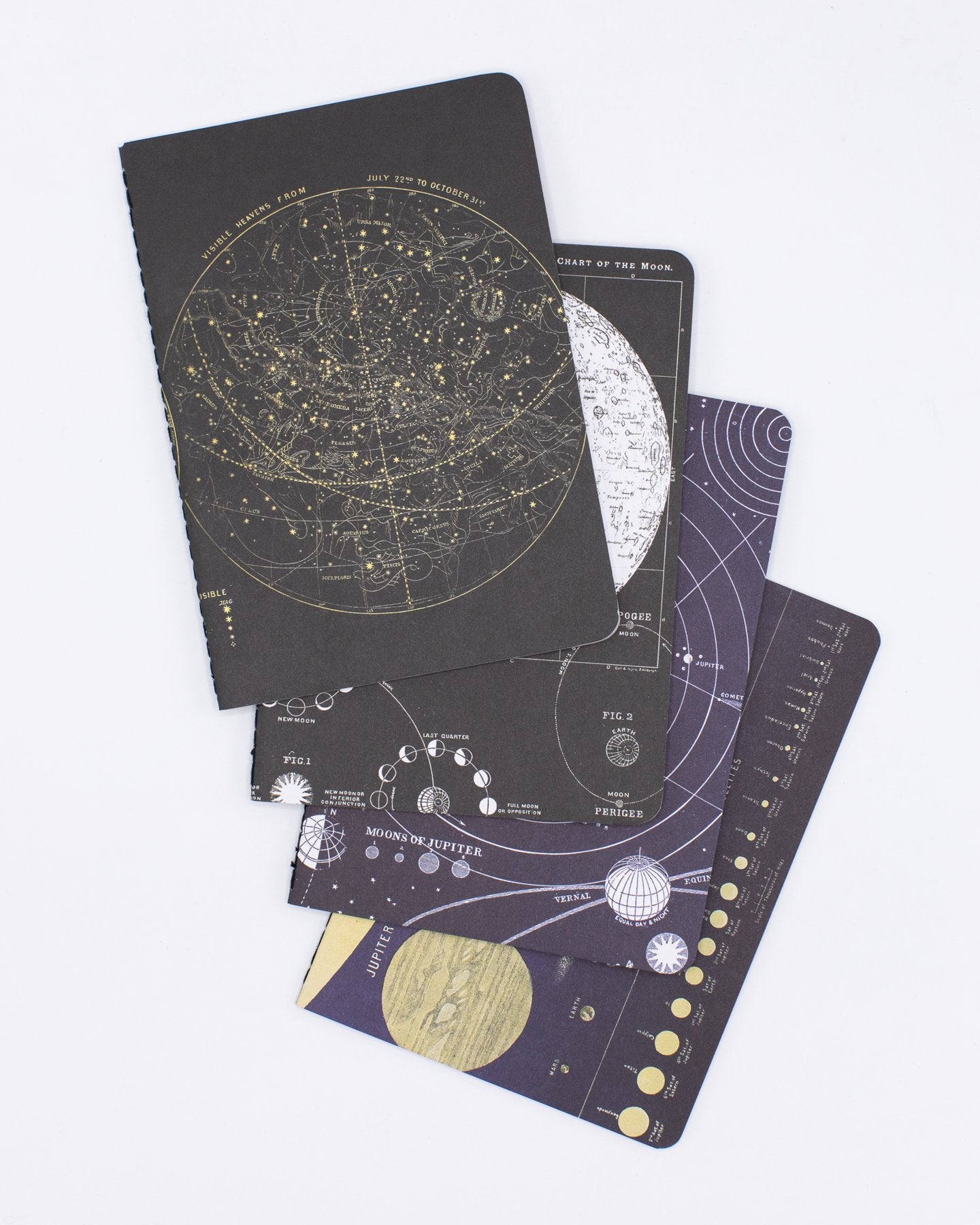 Paquete de 4 cuadernos de bolsillo Astronomy